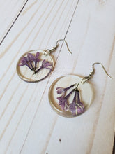 Load image into Gallery viewer, Purple Lilac Small Round Earrings
