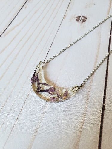 Purple Lilac Moon Necklace